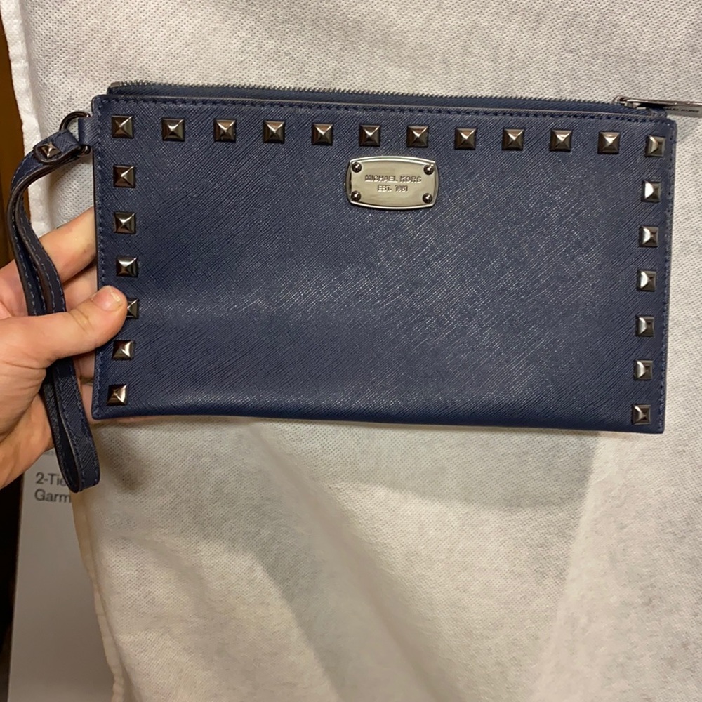 Navy blue Michael kors clutch